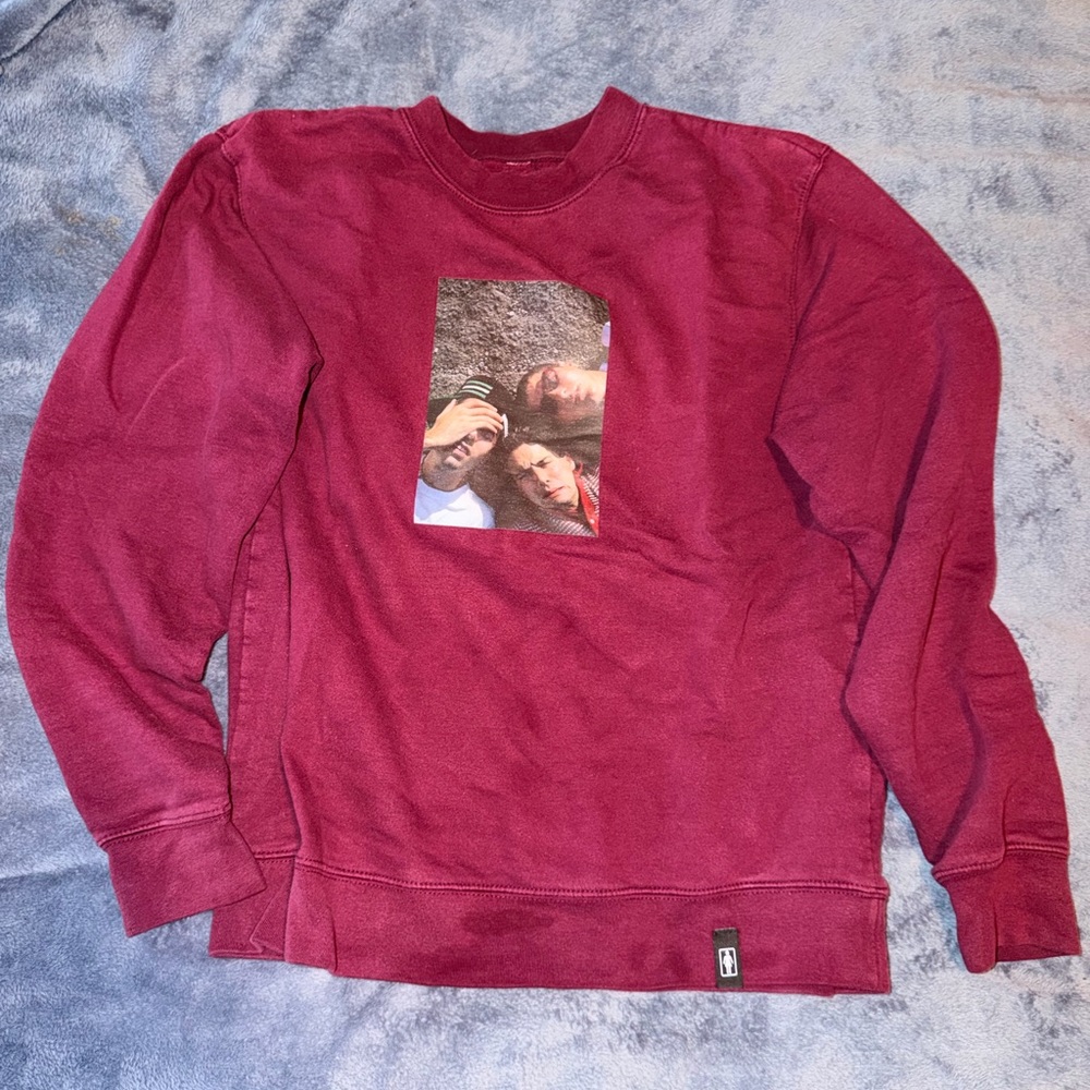 Girl Skateboard Beastie Boys burgundy Spike Jonze Sweatshirt small